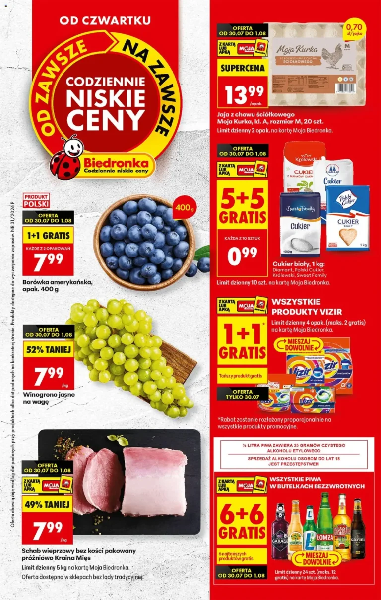 Biedronka Polsko leták od 30.07.2026