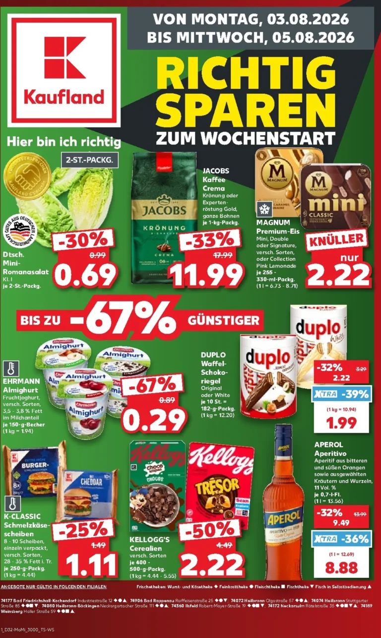 Kaufland Německo leták od 01.08.2026
