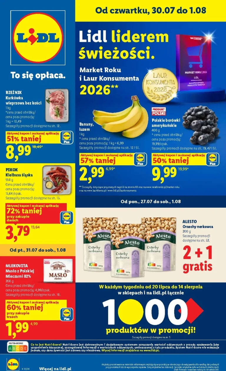 Lidl Polsko leták od 30.07.2026