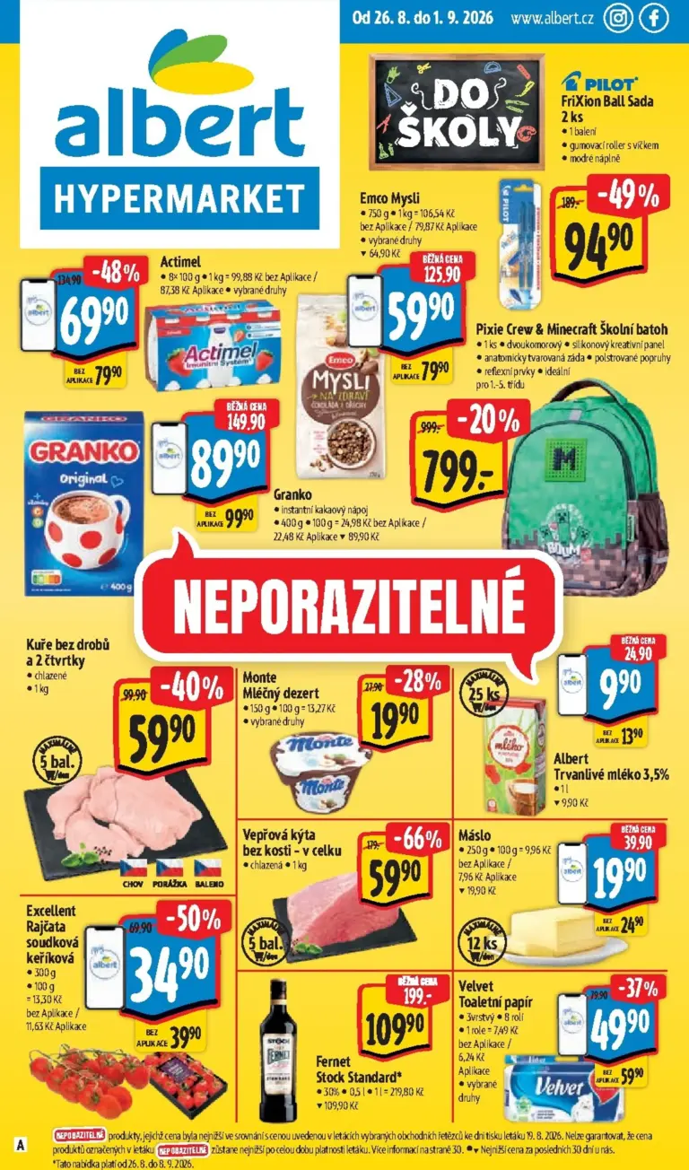 Albert leták od 26.08.2026