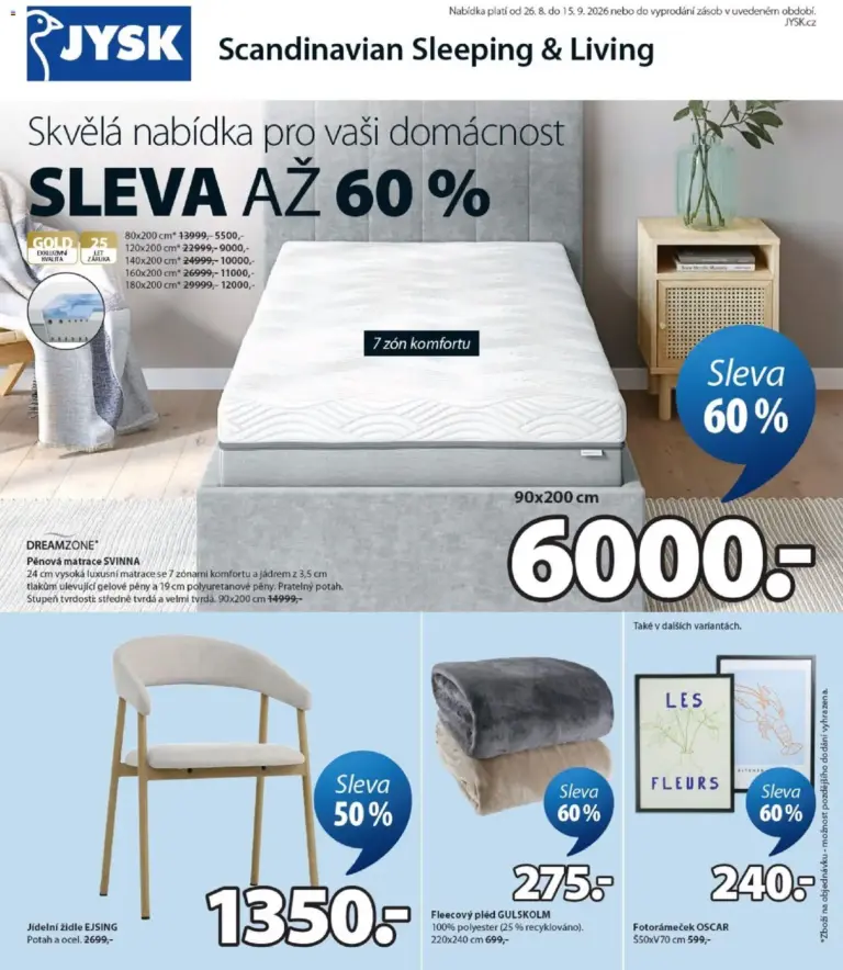 JYSK leták od 26.08.2026