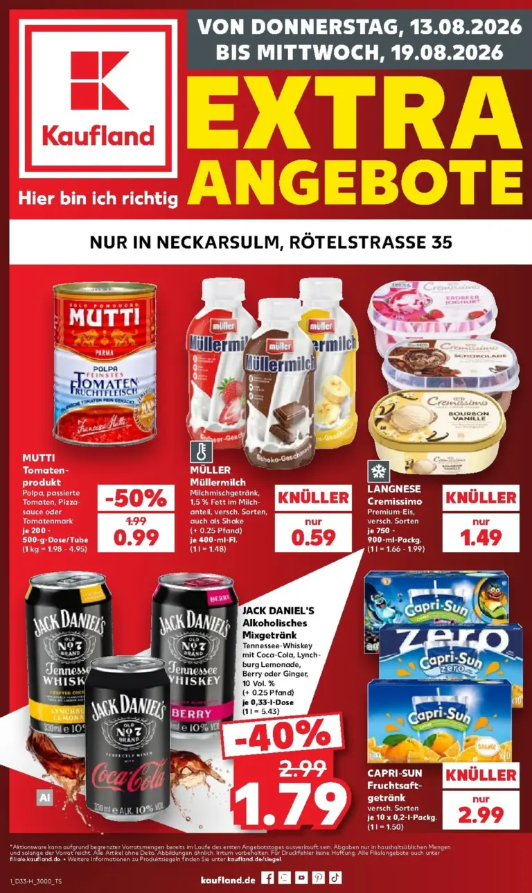 Kaufland Německo leták od 13.08.2026