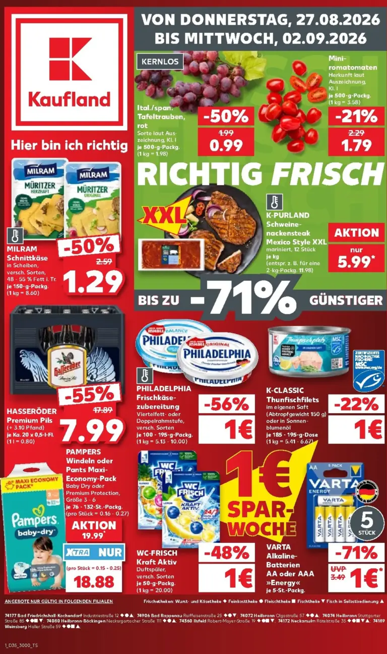 Kaufland Německo leták od 27.08.2026