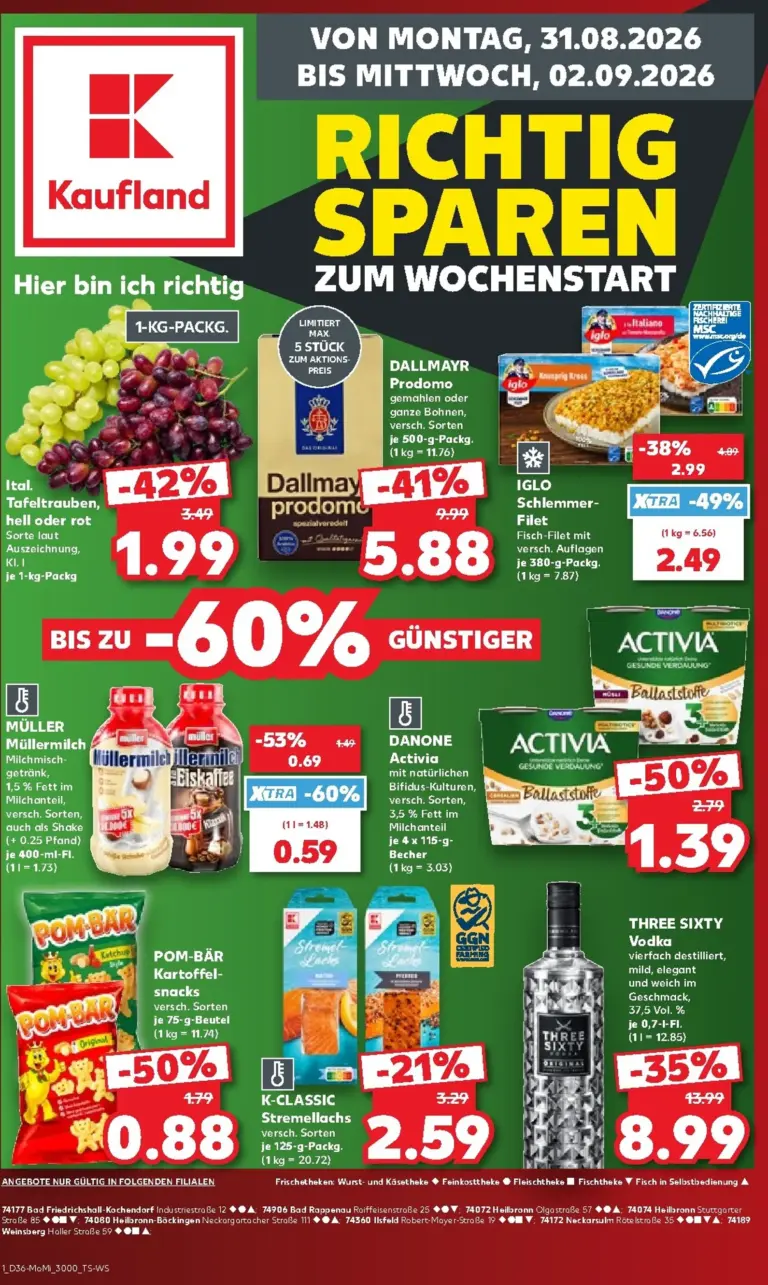 Kaufland Německo leták od 31.08.2026