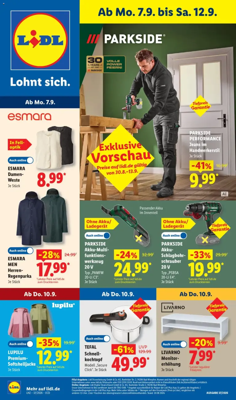 Lidl Německo leták od 07.09.2026