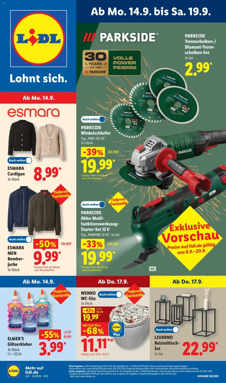 Lidl Německo leták od 14.09.2026