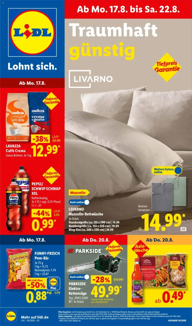 Lidl Německo leták od 17.08.2026