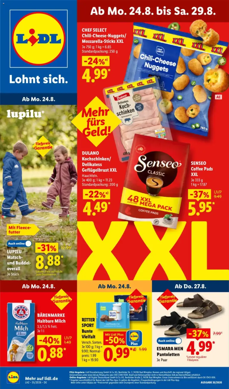 Lidl Německo leták od 24.08.2026