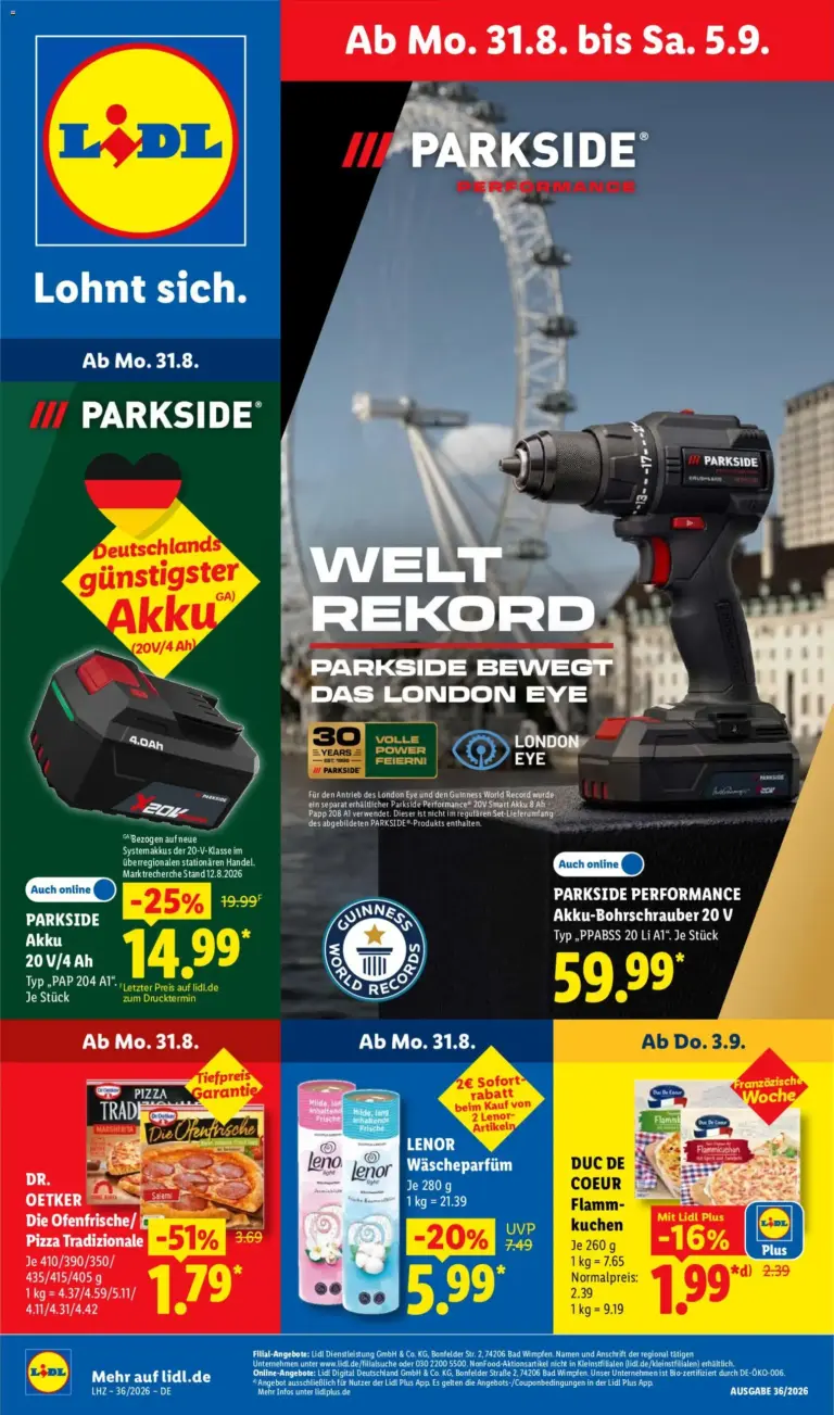 Lidl Německo leták od 31.08.2026
