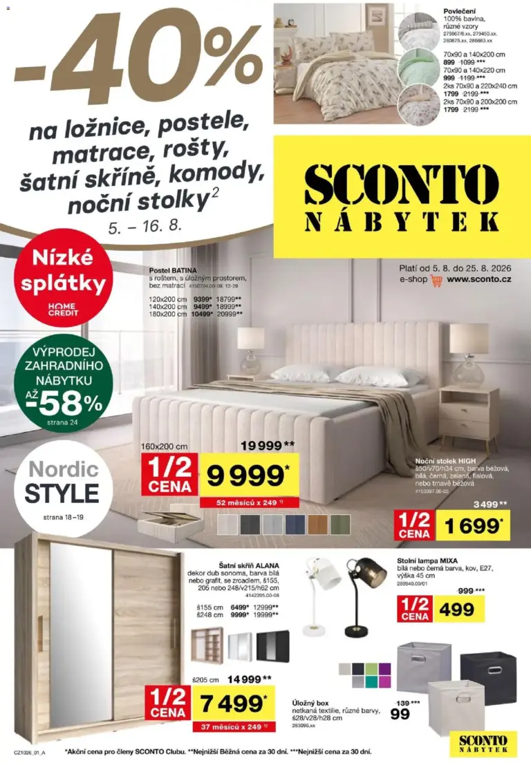 Sconto nábytek leták od 05.08.2026