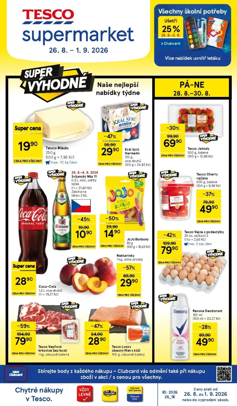 Tesco leták od 26.08.2026