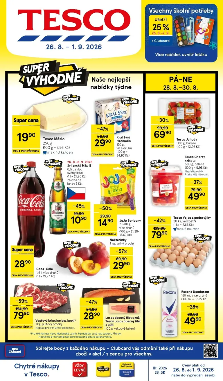 Tesco leták od 26.08.2026