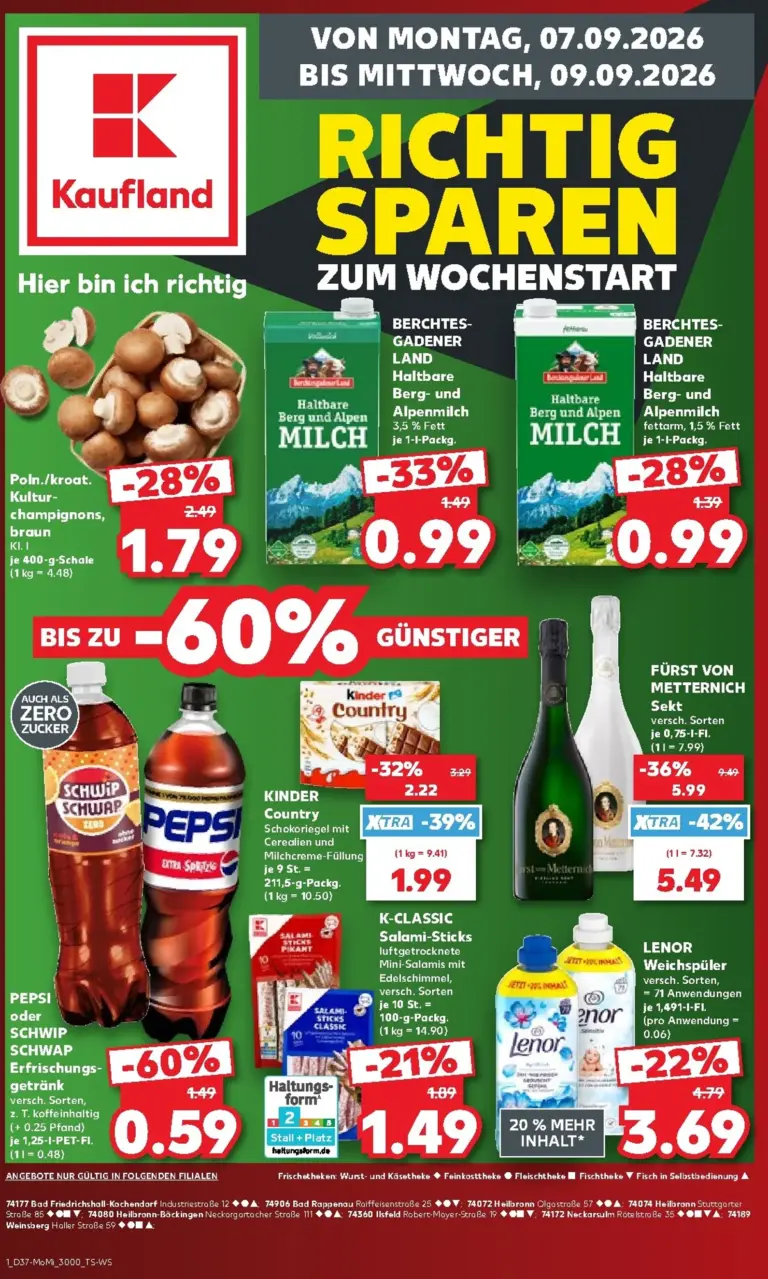 Kaufland Německo leták od 07.09.2026