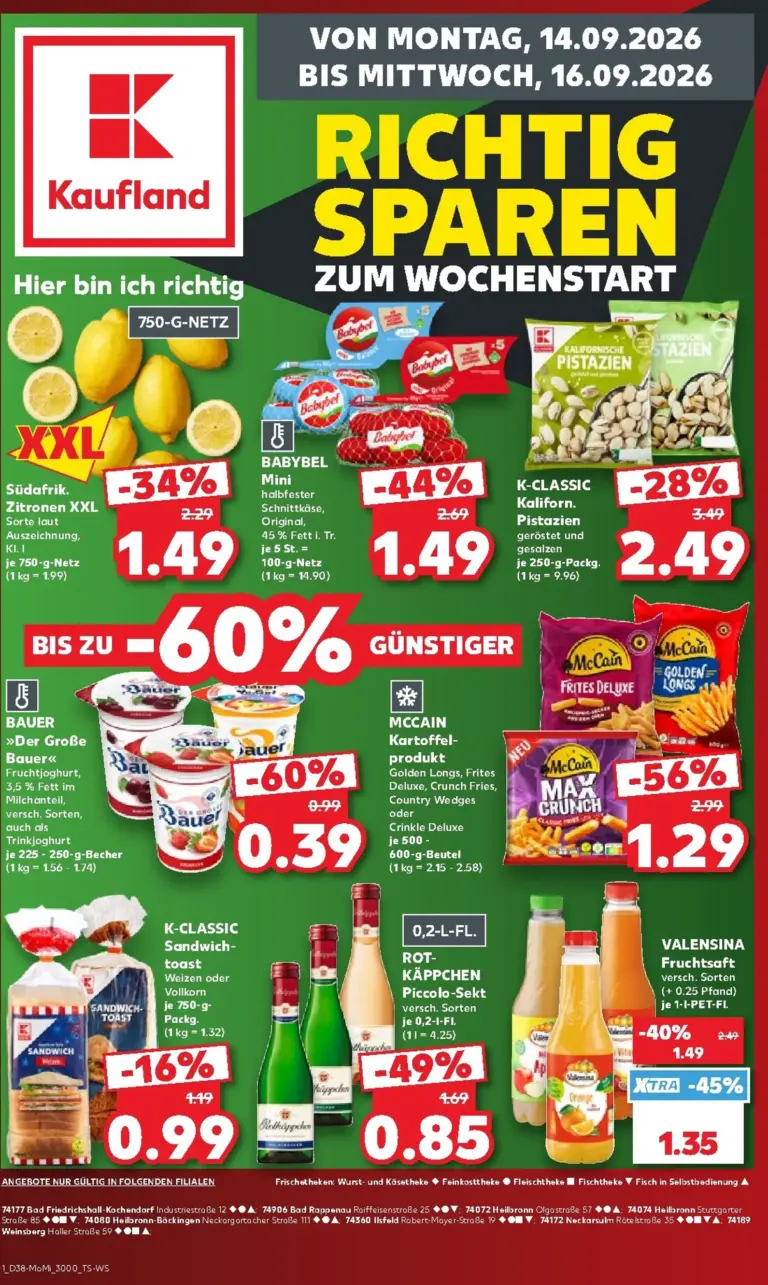 Kaufland Německo leták od 14.09.2026