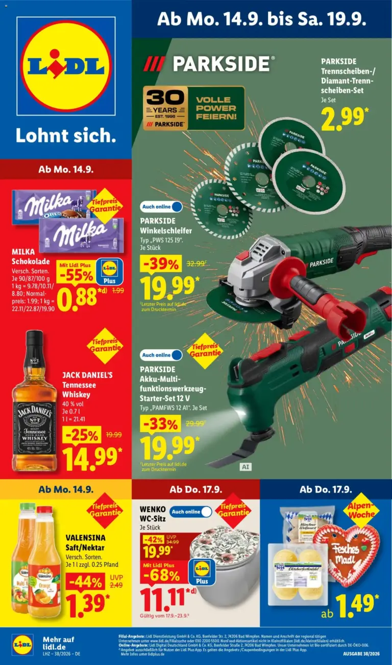Lidl Německo leták od 14.09.2026
