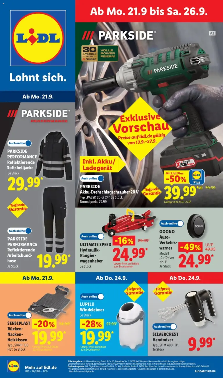 Lidl Německo leták od 21.09.2026