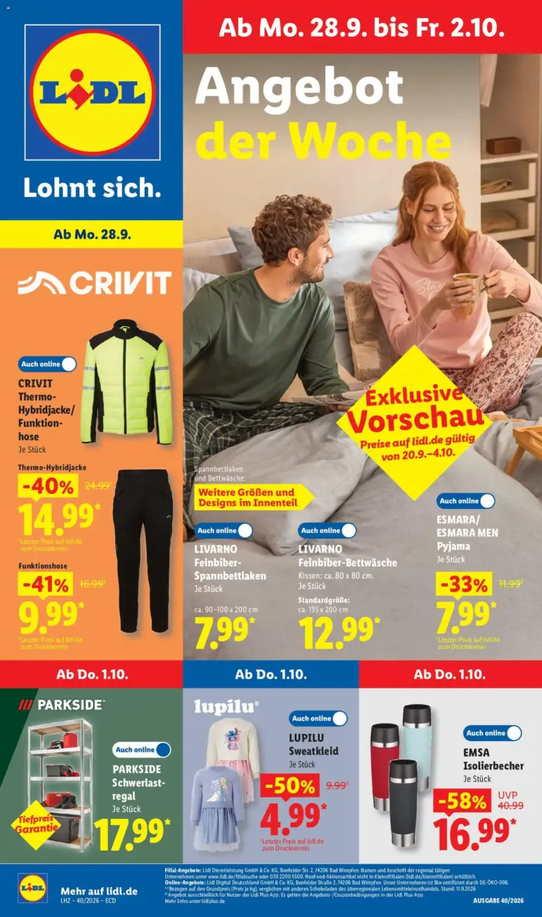 Lidl Německo leták od 28.09.2026