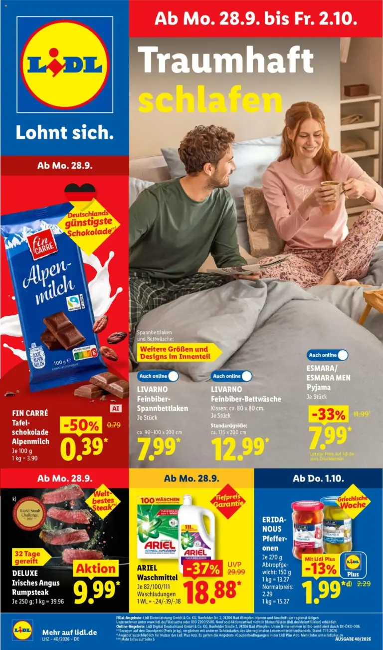Lidl Německo leták od 28.09.2026