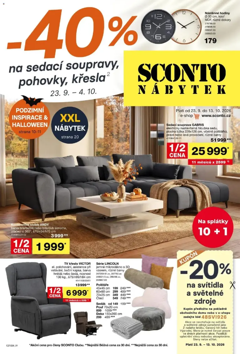 Sconto nábytek leták od 23.09.2026